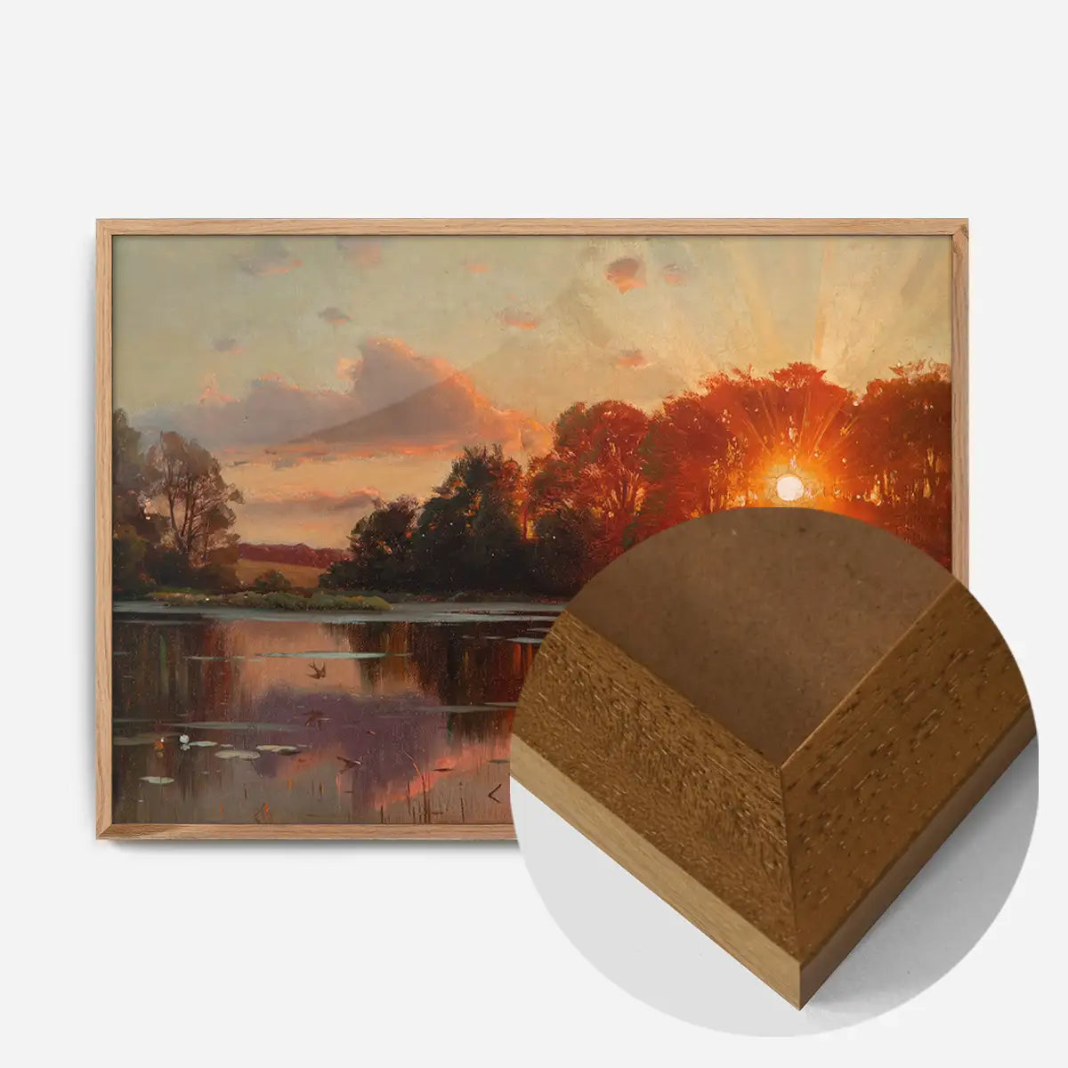 Sunset at Orholm Print by Peder Mørk Mønsted