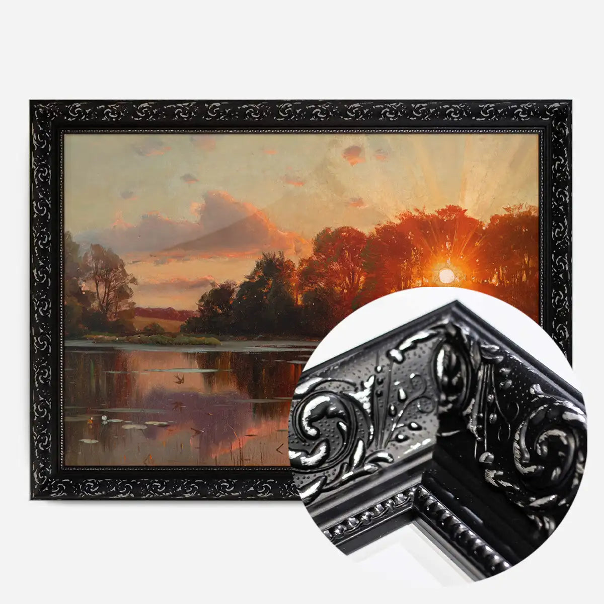 Sunset at Orholm Print by Peder Mørk Mønsted