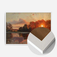 Sunset at Orholm Print by Peder Mørk Mønsted