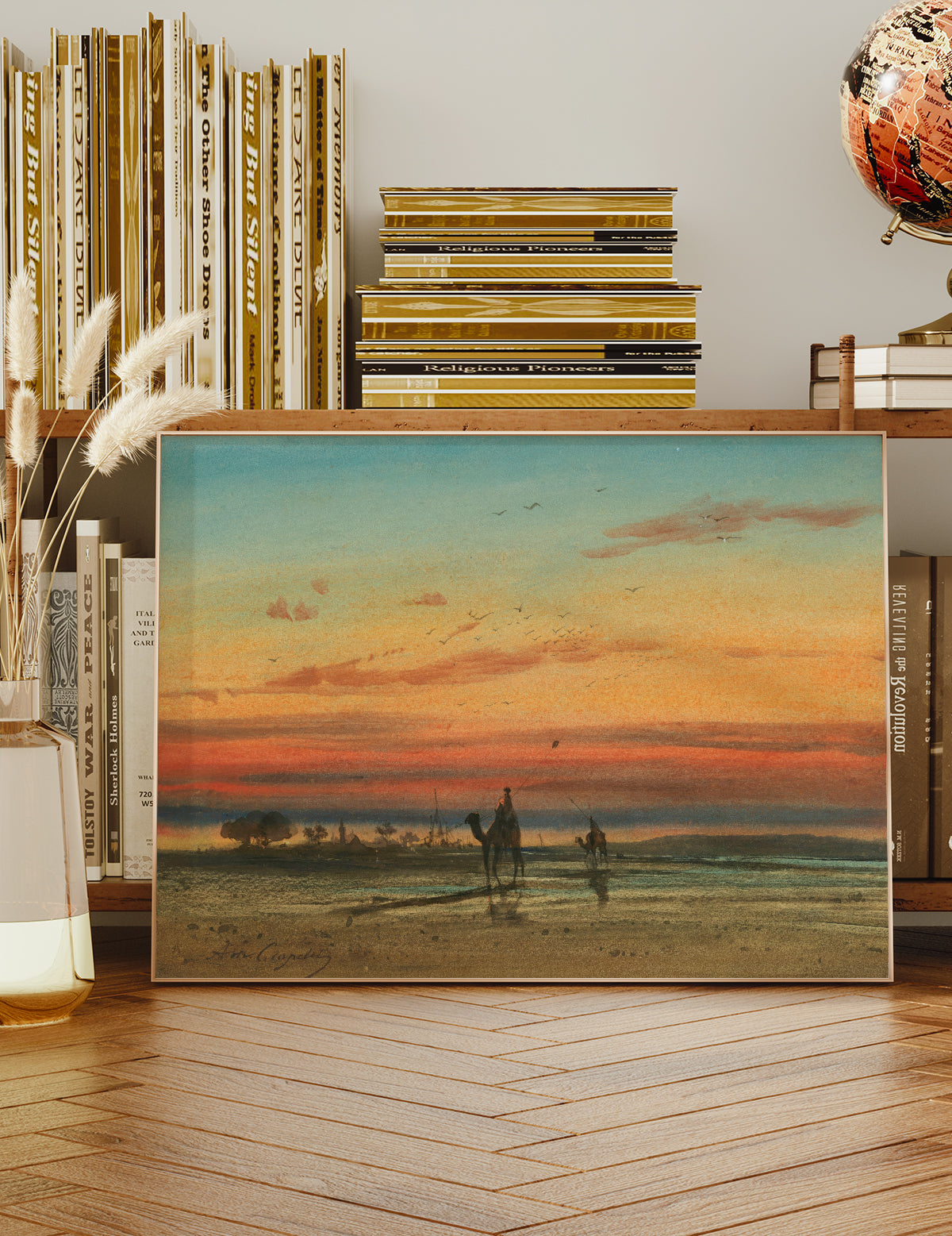 Sunset in Egypt Print by Louis-Amable Crapelet