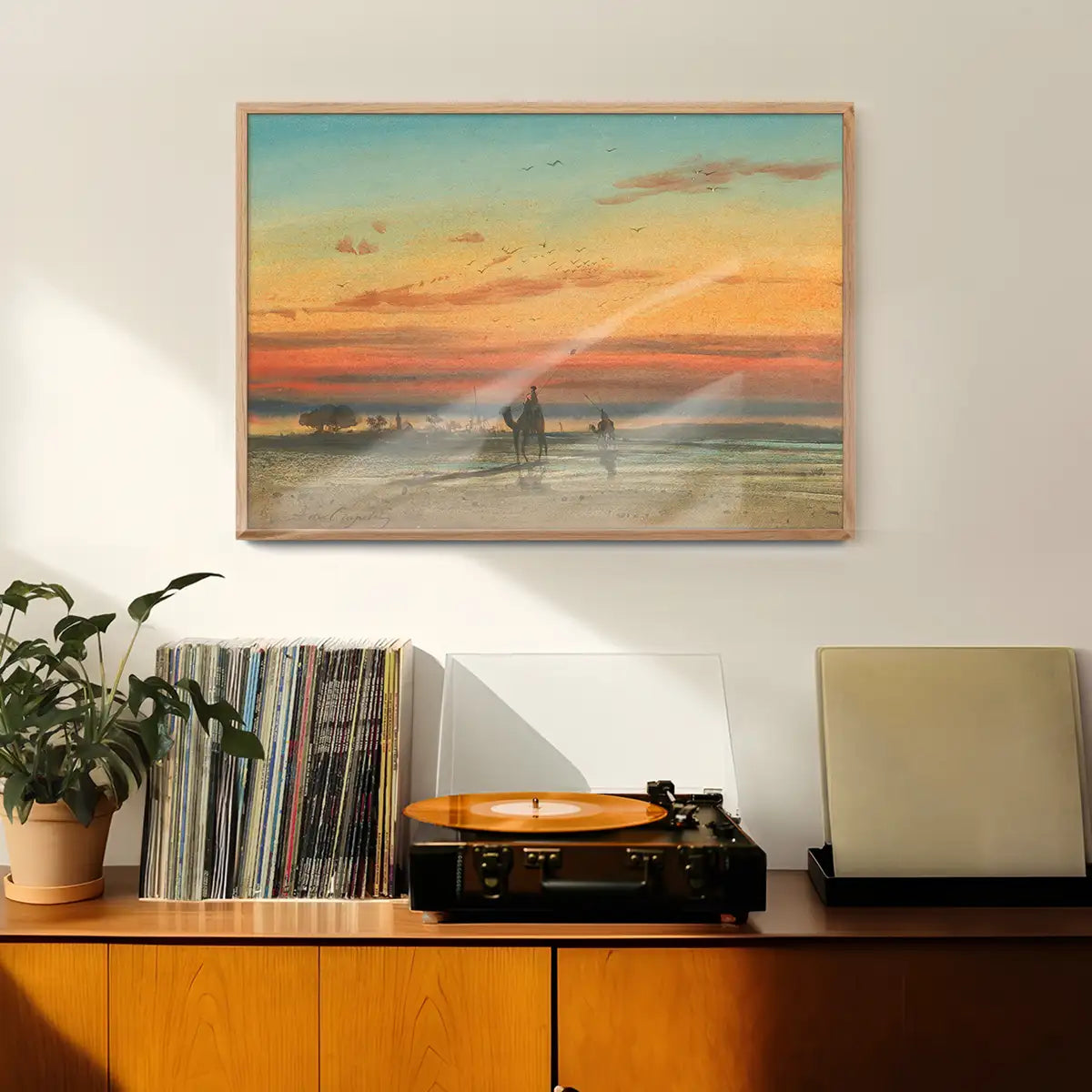 Sunset in Egypt Print by Louis-Amable Crapelet