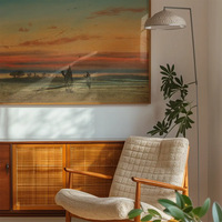 Sunset in Egypt Print by Louis-Amable Crapelet