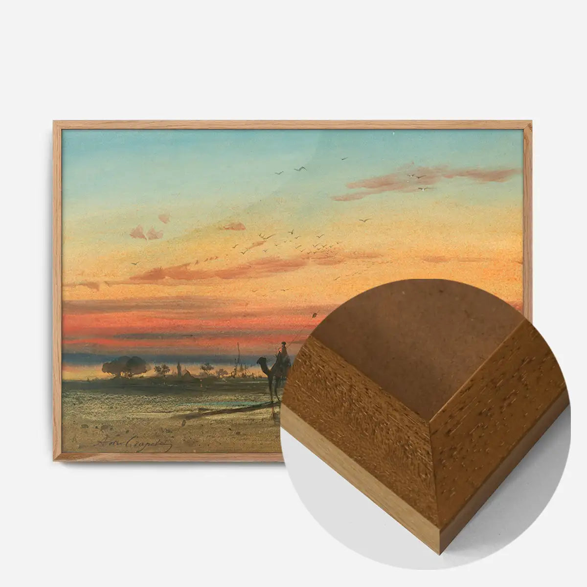 Sunset in Egypt Print by Louis-Amable Crapelet