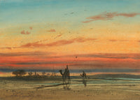 Sunset in Egypt Print by Louis-Amable Crapelet