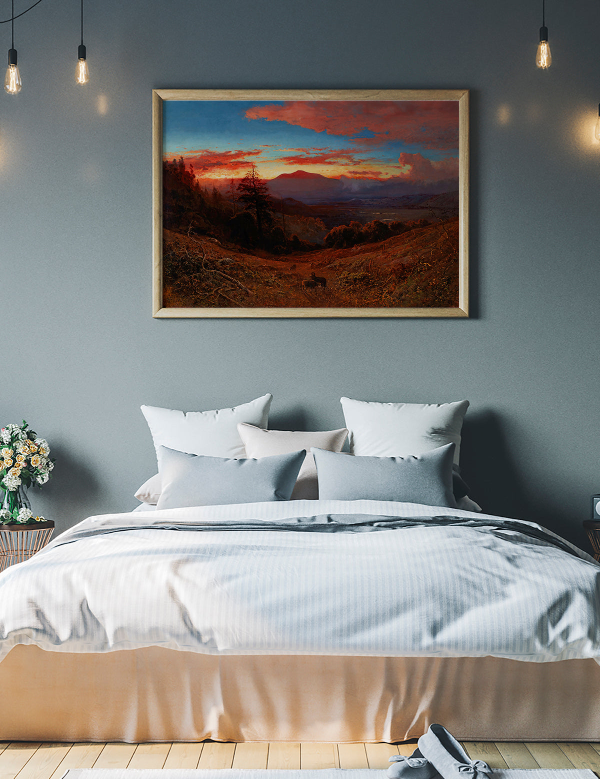 Sunset on Mount Diablo Print by William Keith