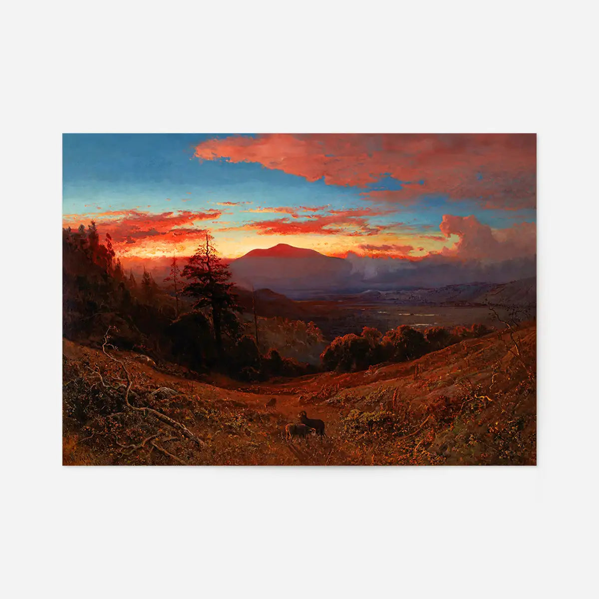 Sunset on Mount Diablo Print by William Keith