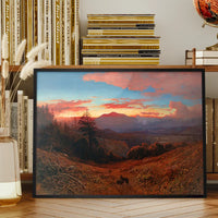 Sunset on Mount Diablo Print by William Keith