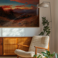 Sunset on Mount Diablo Print by William Keith