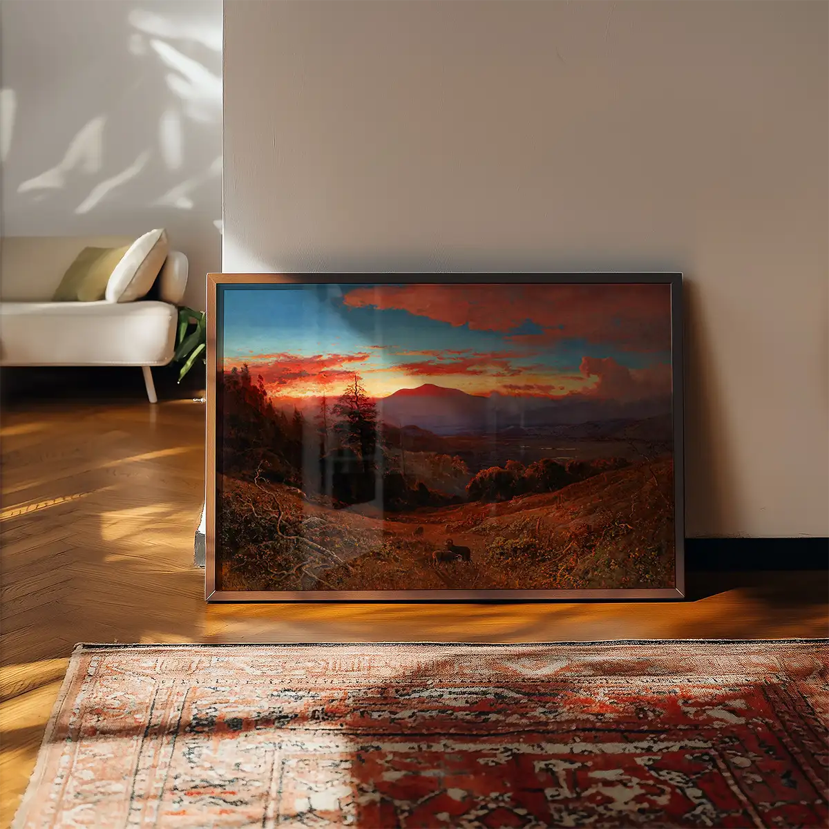 Sunset on Mount Diablo Print by William Keith