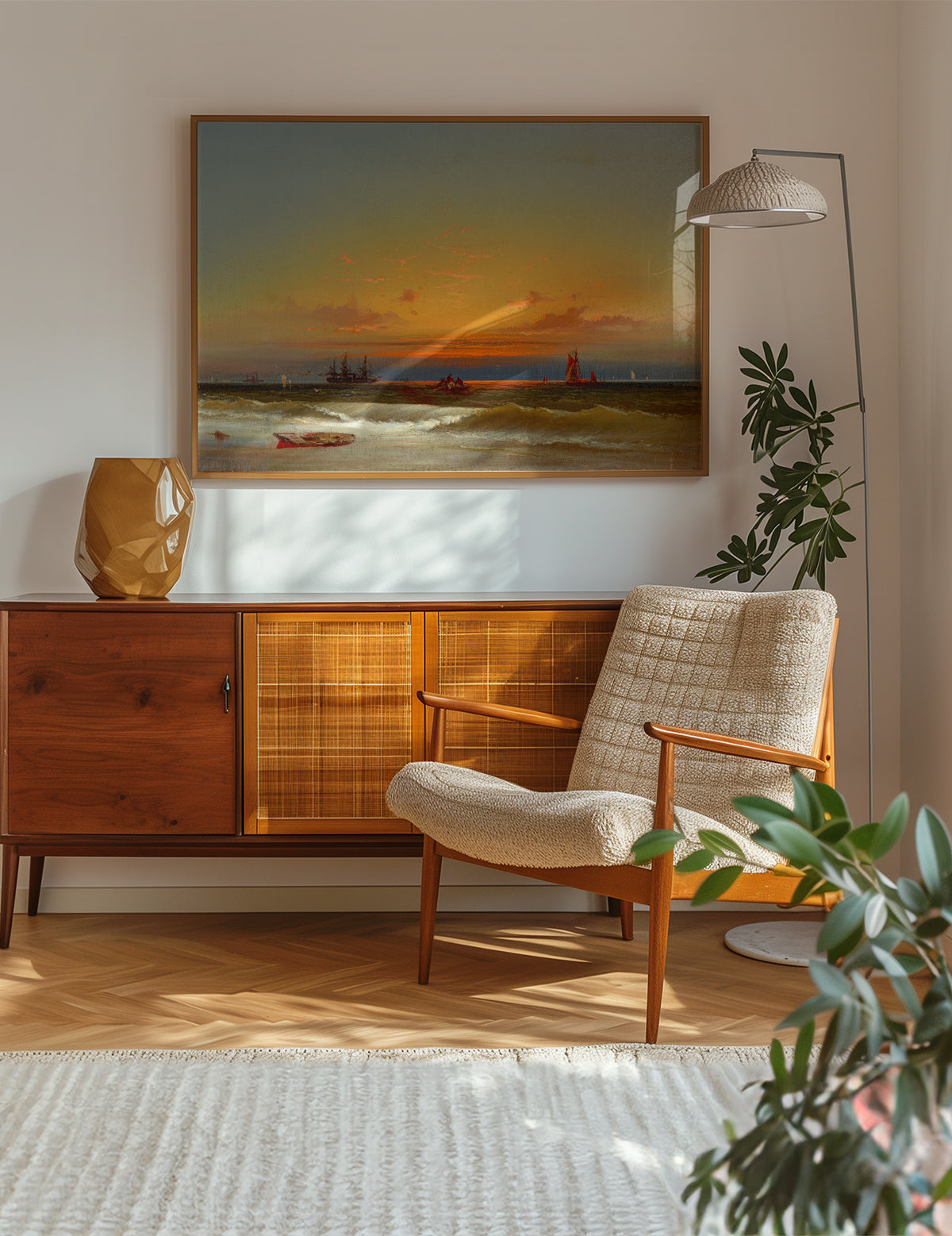 Sunset Seascape Print by James Hamilton