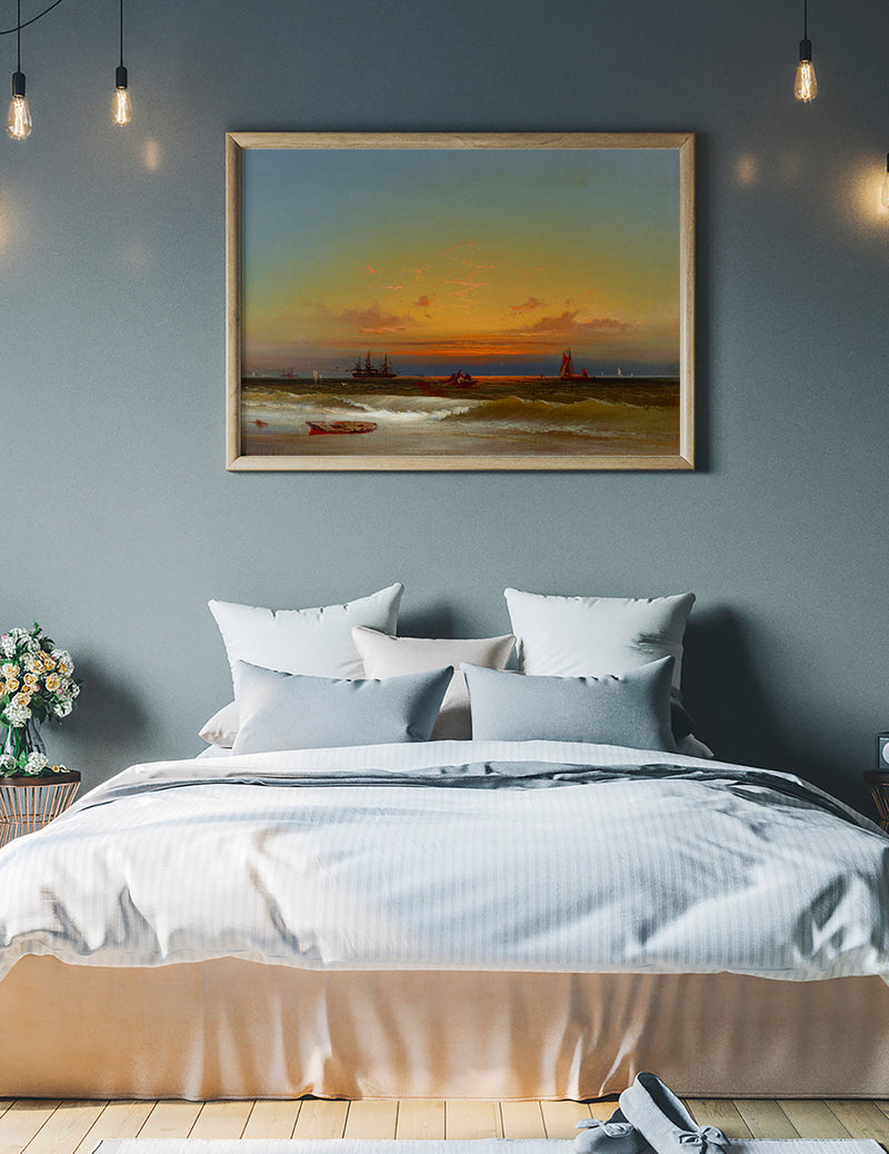 Sunset Seascape Print by James Hamilton