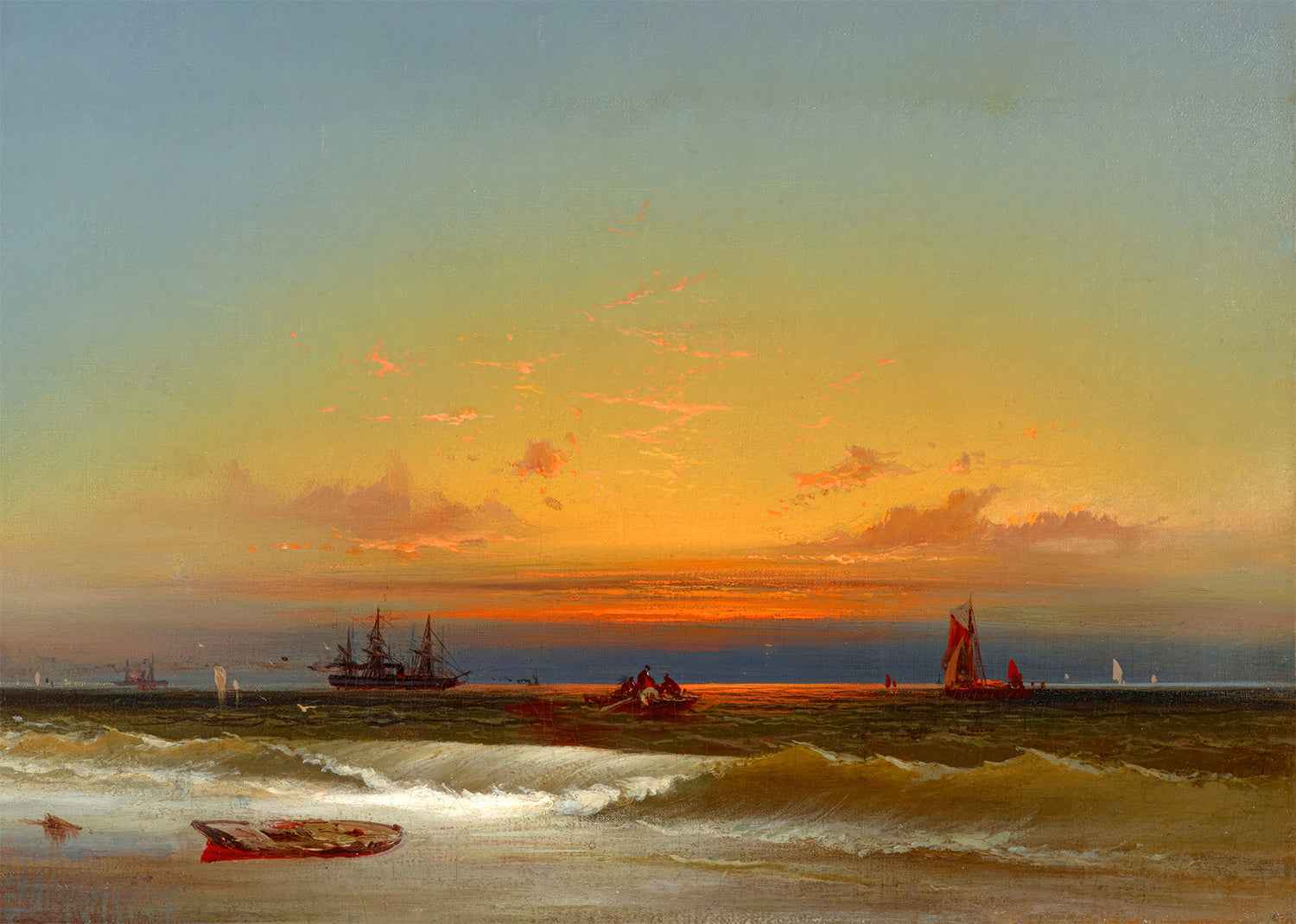 Sunset Seascape Print by James Hamilton