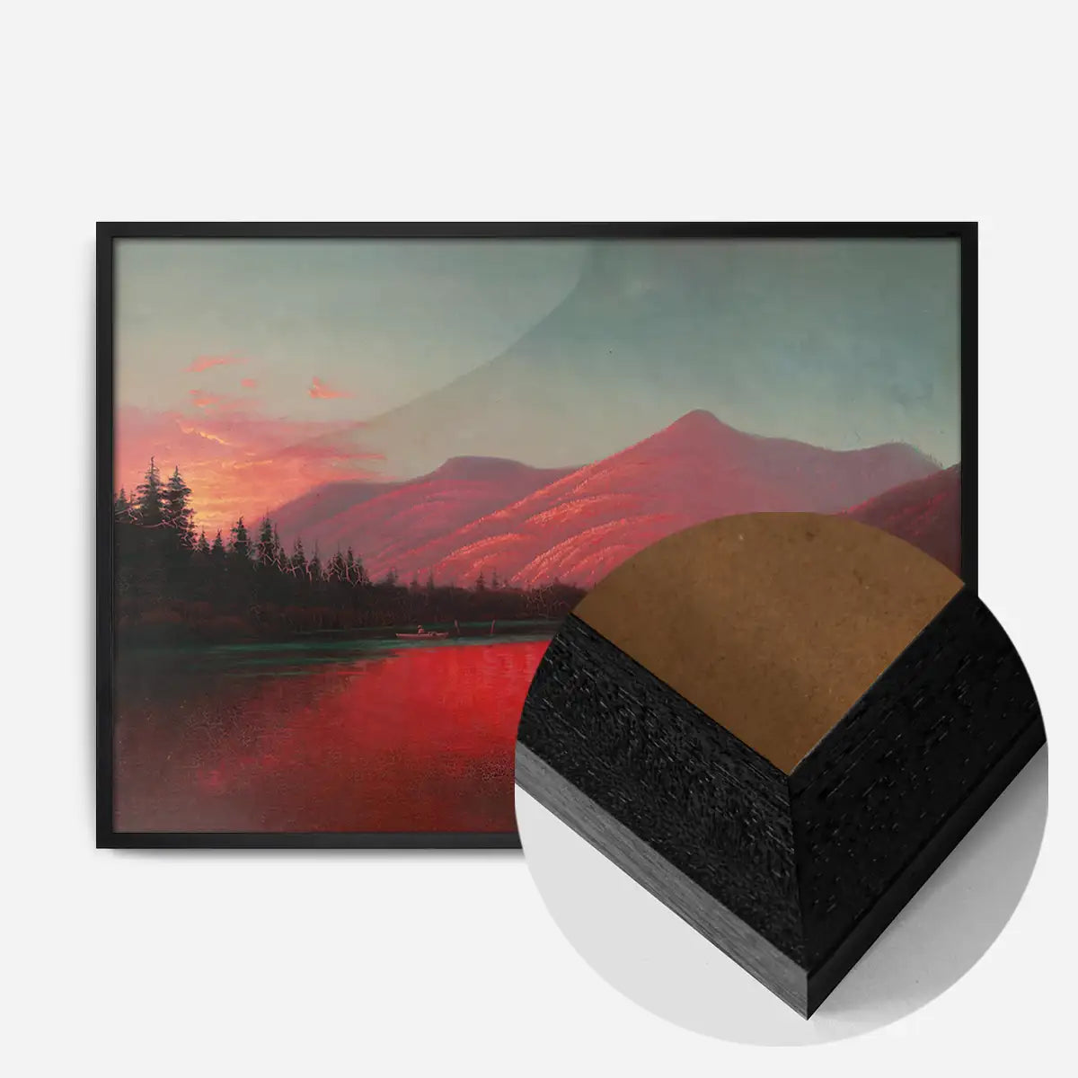 Sunset Silver Lake Cottonwood Canyon Print by Alfred Lambourne