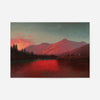 Sunset Silver Lake Cottonwood Canyon Print by Alfred Lambourne