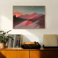 Sunset Silver Lake Cottonwood Canyon Print by Alfred Lambourne
