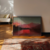 Sunset Silver Lake Cottonwood Canyon Print by Alfred Lambourne