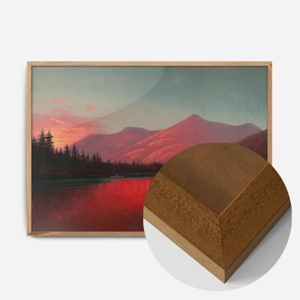 Sunset Silver Lake Cottonwood Canyon Print by Alfred Lambourne