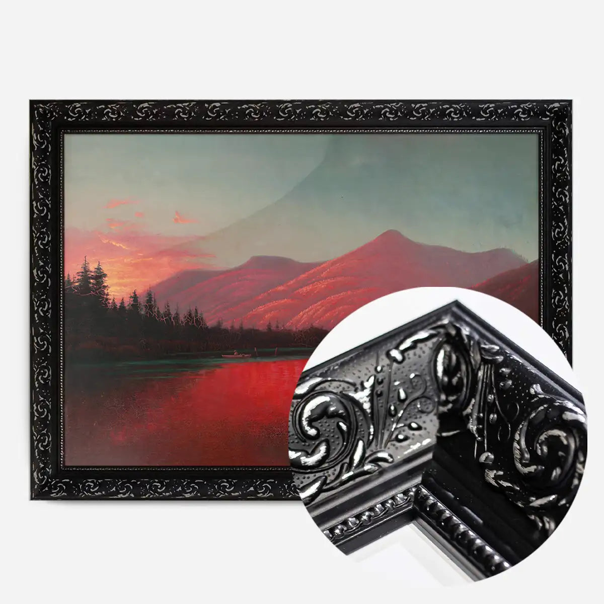 Sunset Silver Lake Cottonwood Canyon Print by Alfred Lambourne