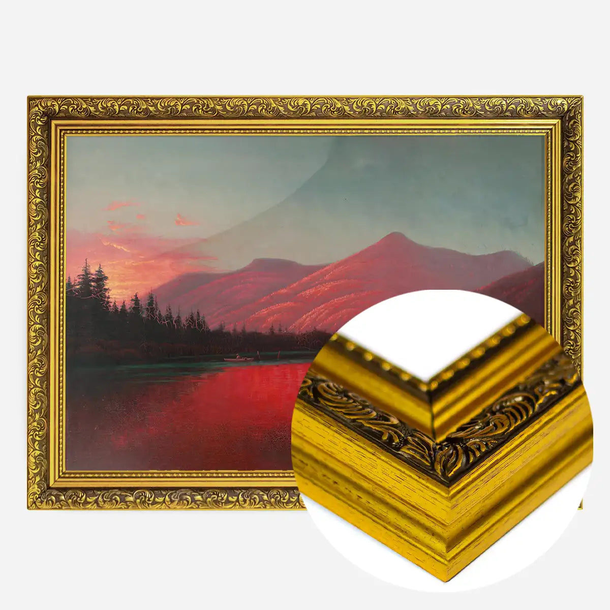 Sunset Silver Lake Cottonwood Canyon Print by Alfred Lambourne