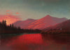 Sunset Silver Lake Cottonwood Canyon Print by Alfred Lambourne