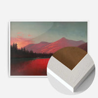 Sunset Silver Lake Cottonwood Canyon Print by Alfred Lambourne