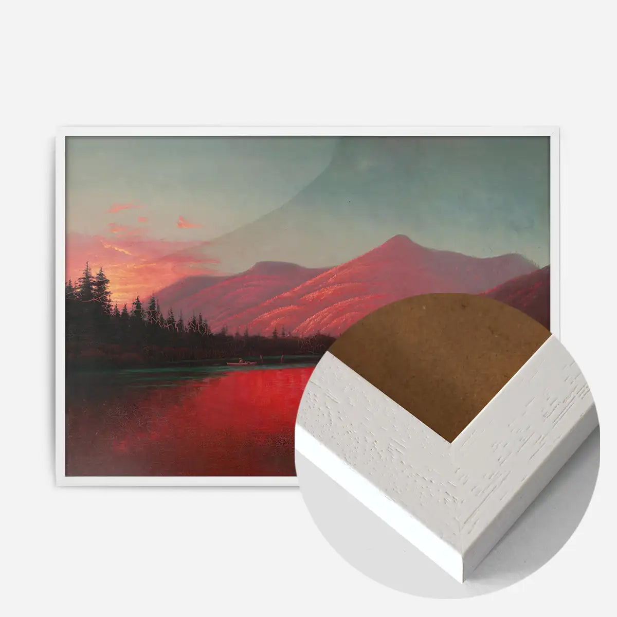 Sunset Silver Lake Cottonwood Canyon Print by Alfred Lambourne