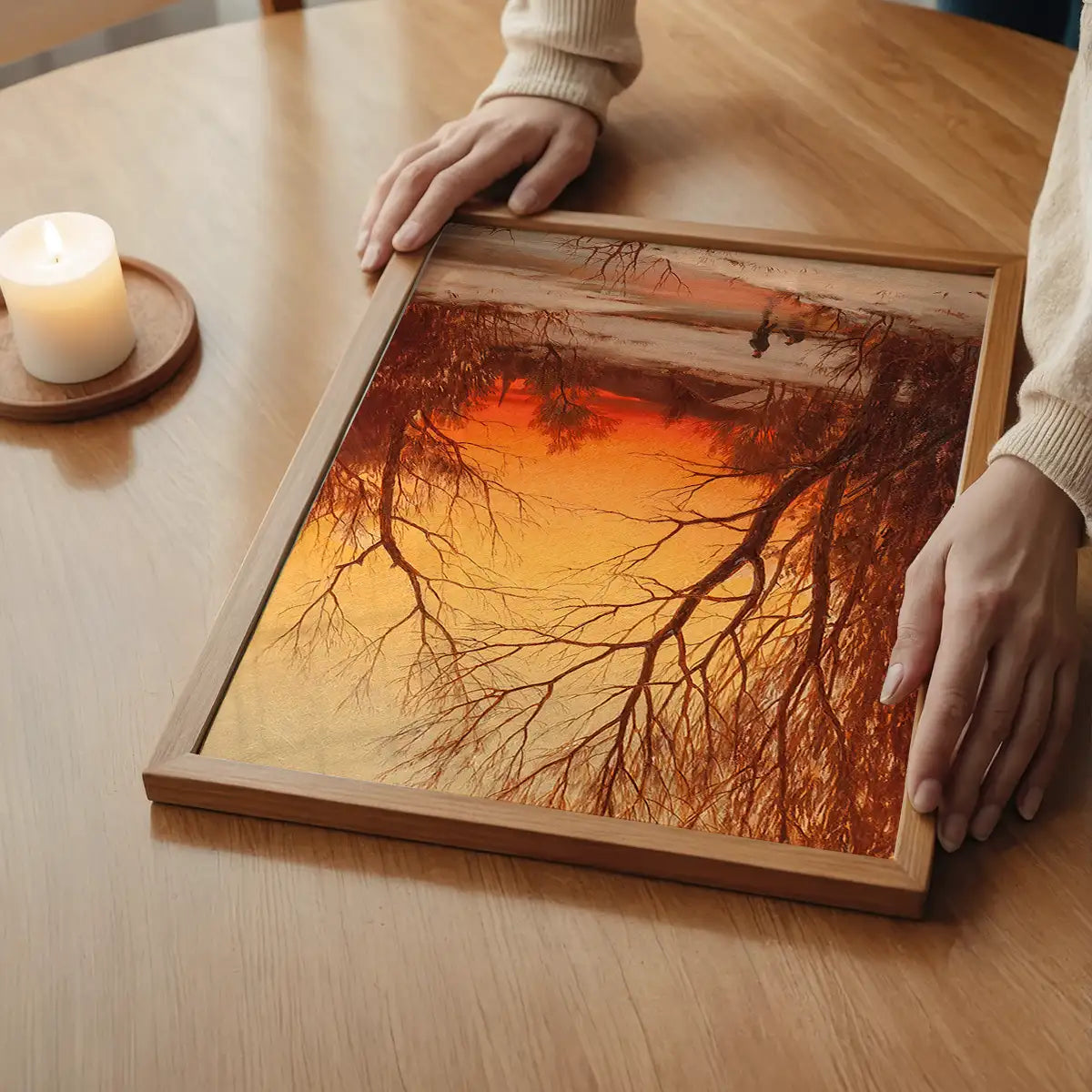 Sunset Woods and Pond by Bruce Crane Poster Print
