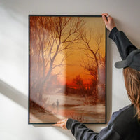 Sunset Woods and Pond by Bruce Crane Poster Print