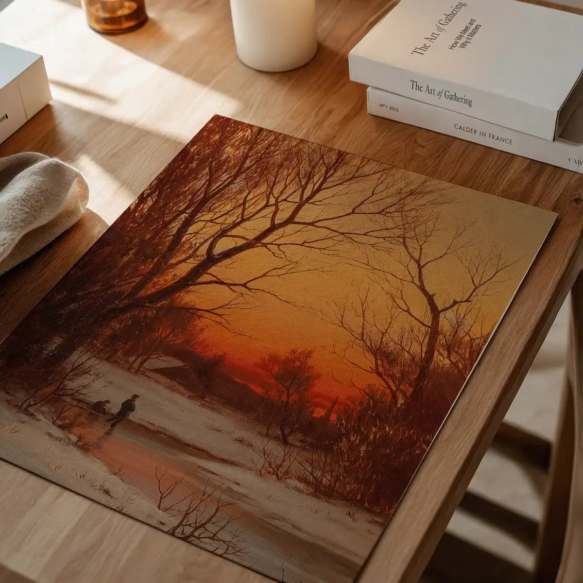 Sunset Woods and Pond by Bruce Crane Poster Print