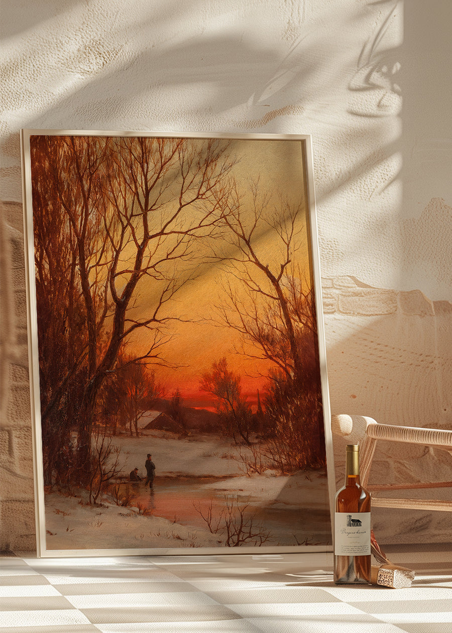 Sunset Woods and Pond by Bruce Crane Poster Print