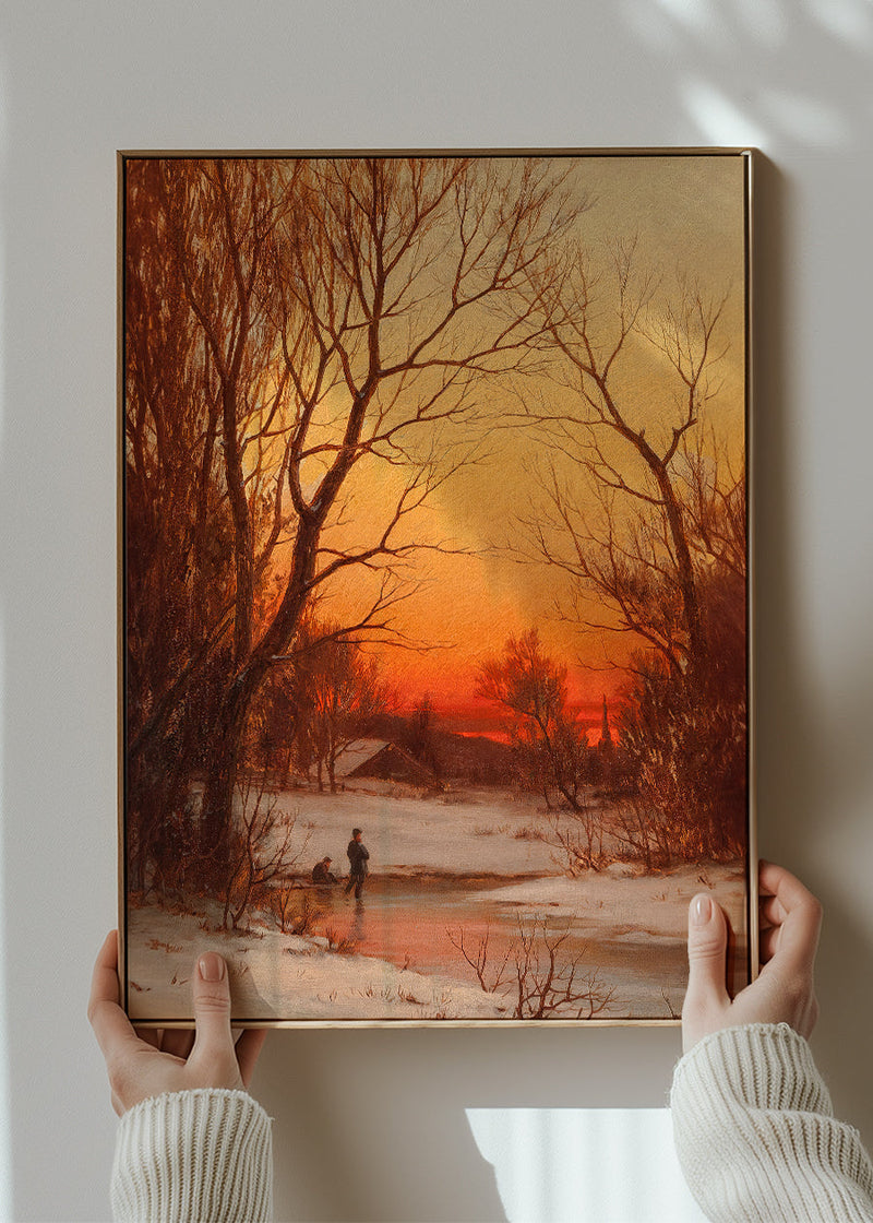 Sunset Woods and Pond by Bruce Crane Poster Print