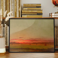 Sunset, Haywagon in the Distance Print by Martin Johnson Heade