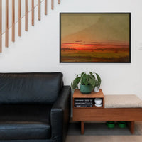 Sunset, Haywagon in the Distance Print by Martin Johnson Heade