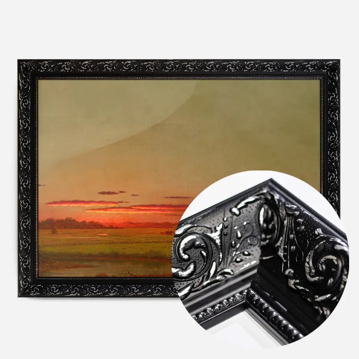 Sunset, Haywagon in the Distance Print by Martin Johnson Heade