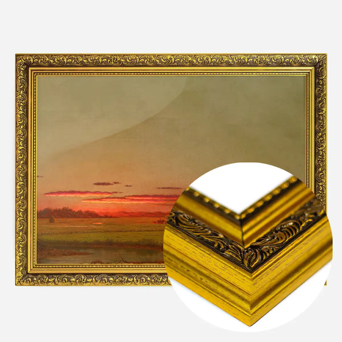 Sunset, Haywagon in the Distance Print by Martin Johnson Heade