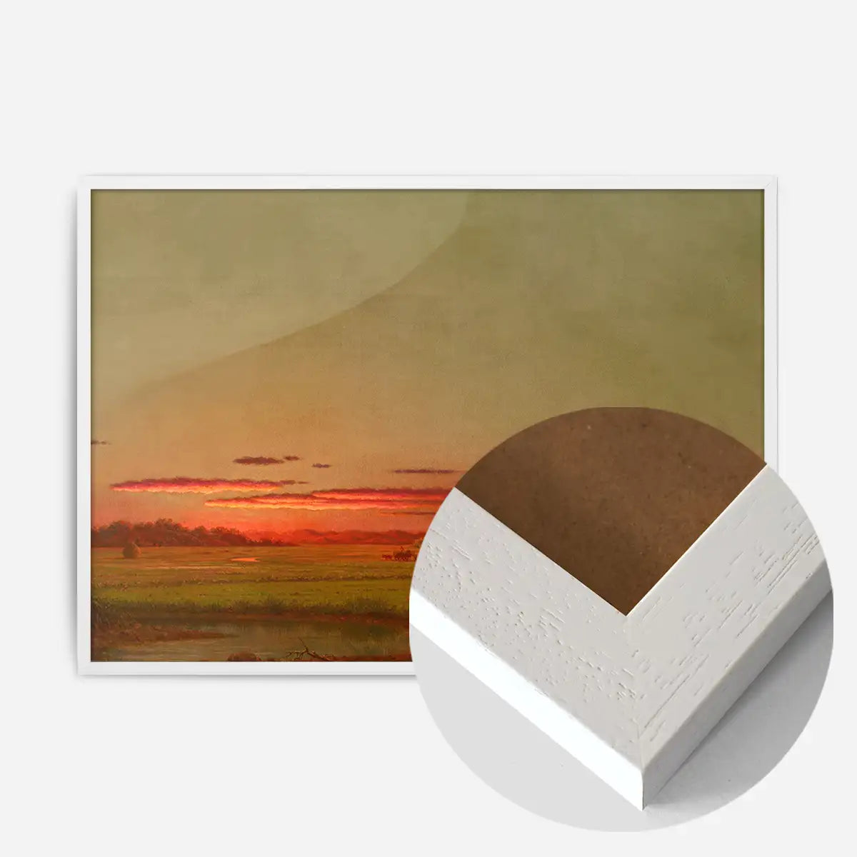 Sunset, Haywagon in the Distance Print by Martin Johnson Heade