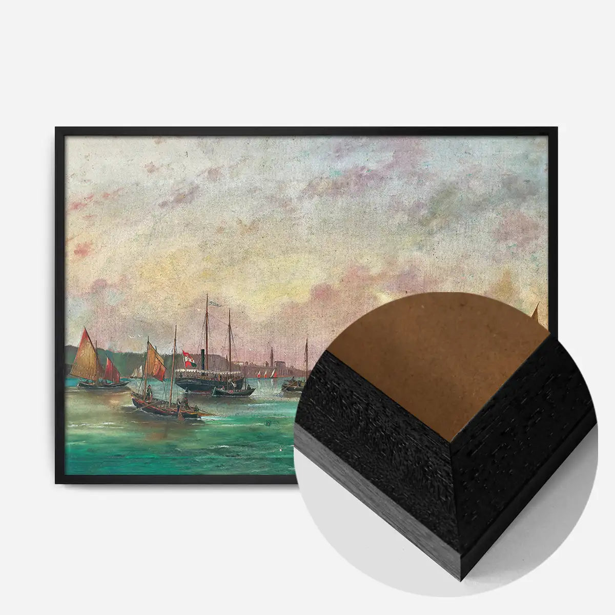 Tall masted steamer Print by Basilio Ivankovic
