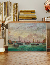 Tall masted steamer Print by Basilio Ivankovic