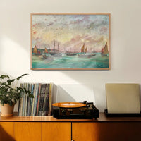 Tall masted steamer Print by Basilio Ivankovic