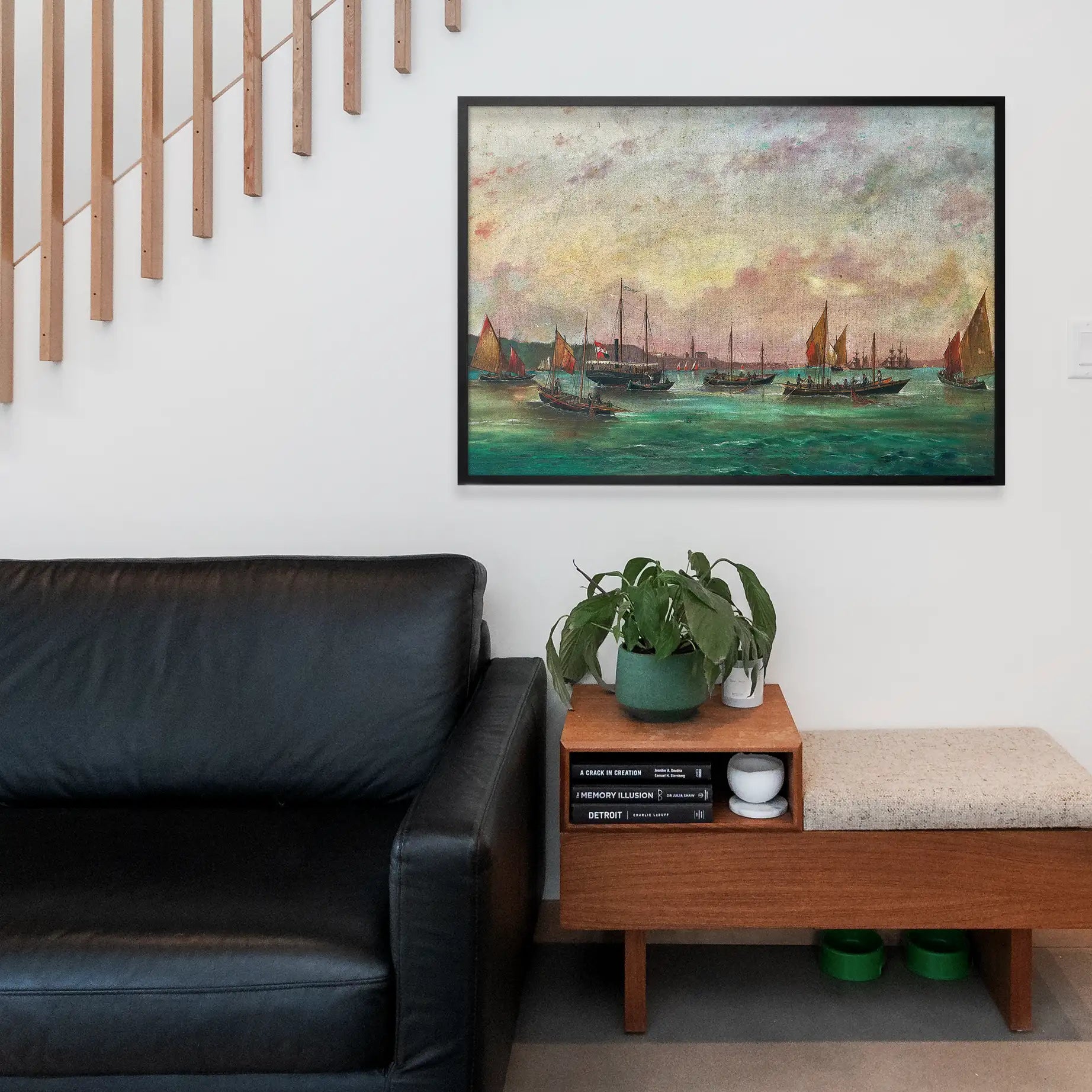 Tall masted steamer Print by Basilio Ivankovic