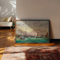 Tall masted steamer Print by Basilio Ivankovic