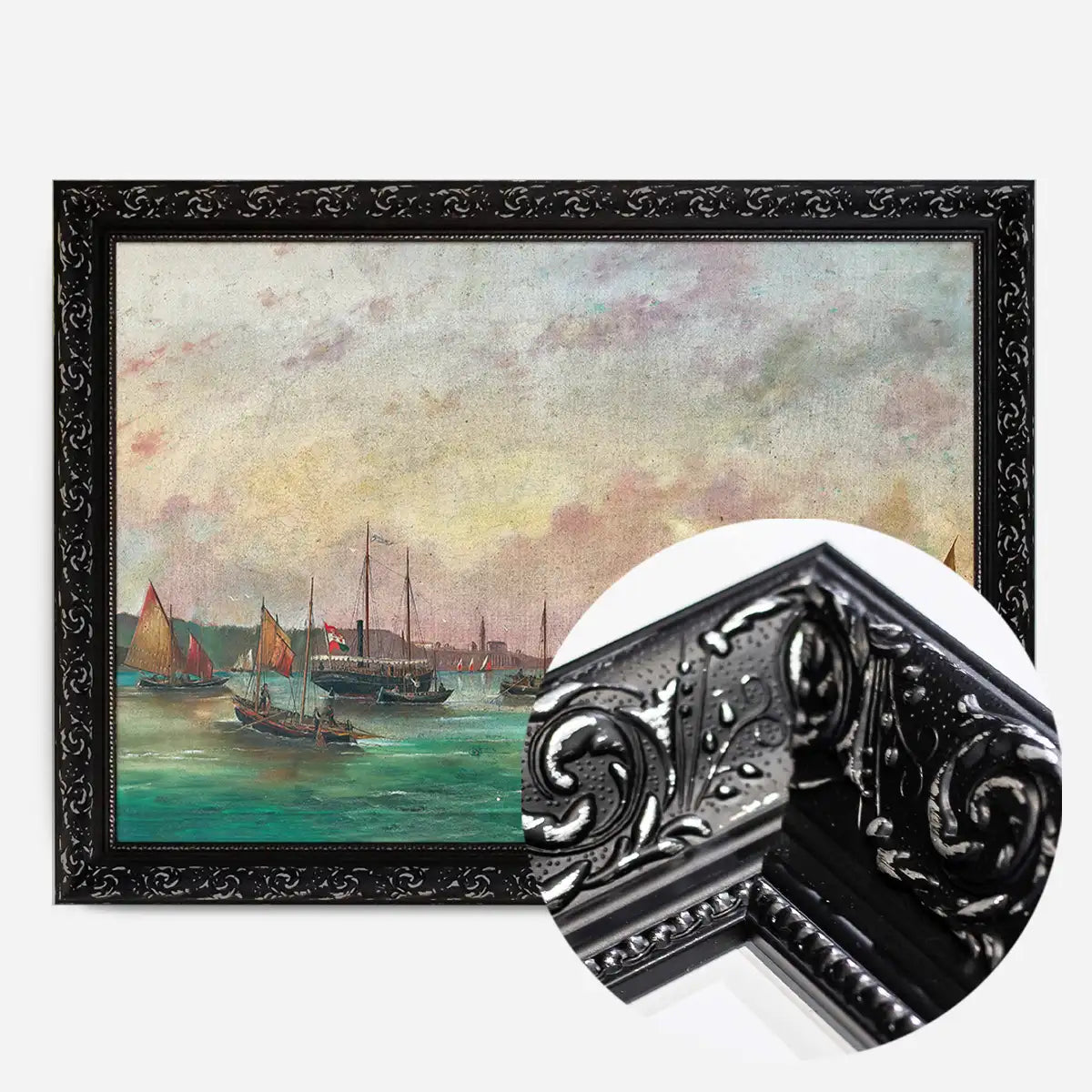 Tall masted steamer Print by Basilio Ivankovic
