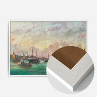 Tall masted steamer Print by Basilio Ivankovic