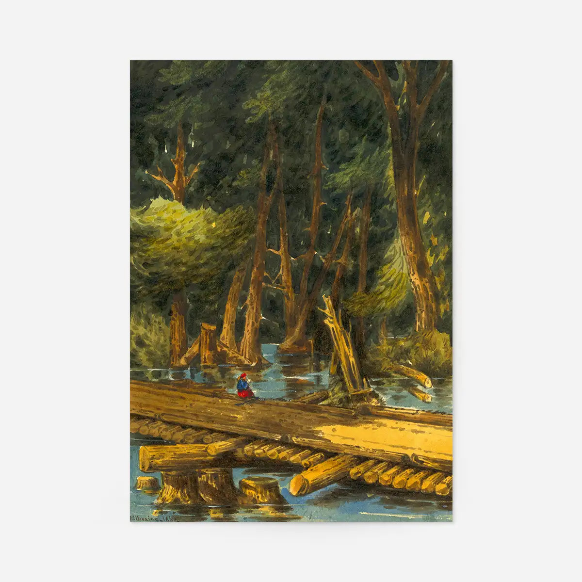 The Chickahominy – Alexanders Bridge by william McIlvaine Poster Print