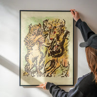 The ram Bokert and the tomcat Hinze by Lovis Corinth Poster Print