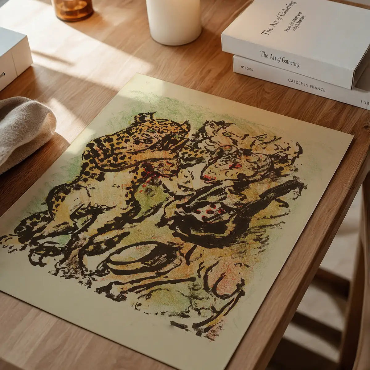 The ram Bokert and the tomcat Hinze by Lovis Corinth Poster Print