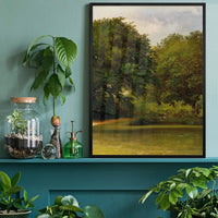 Trees in the park by Friedrich Loos Poster Print