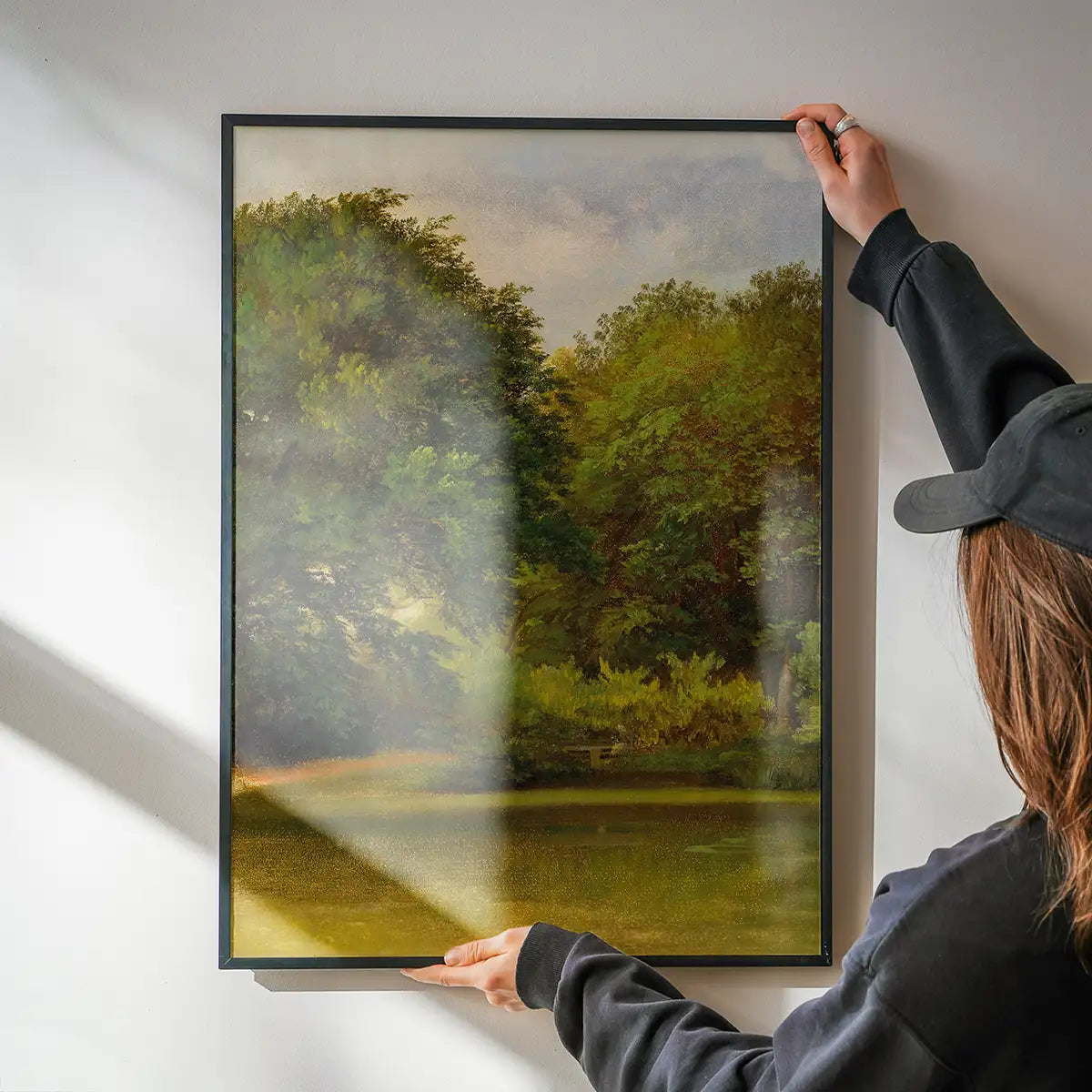 Trees in the park by Friedrich Loos Poster Print