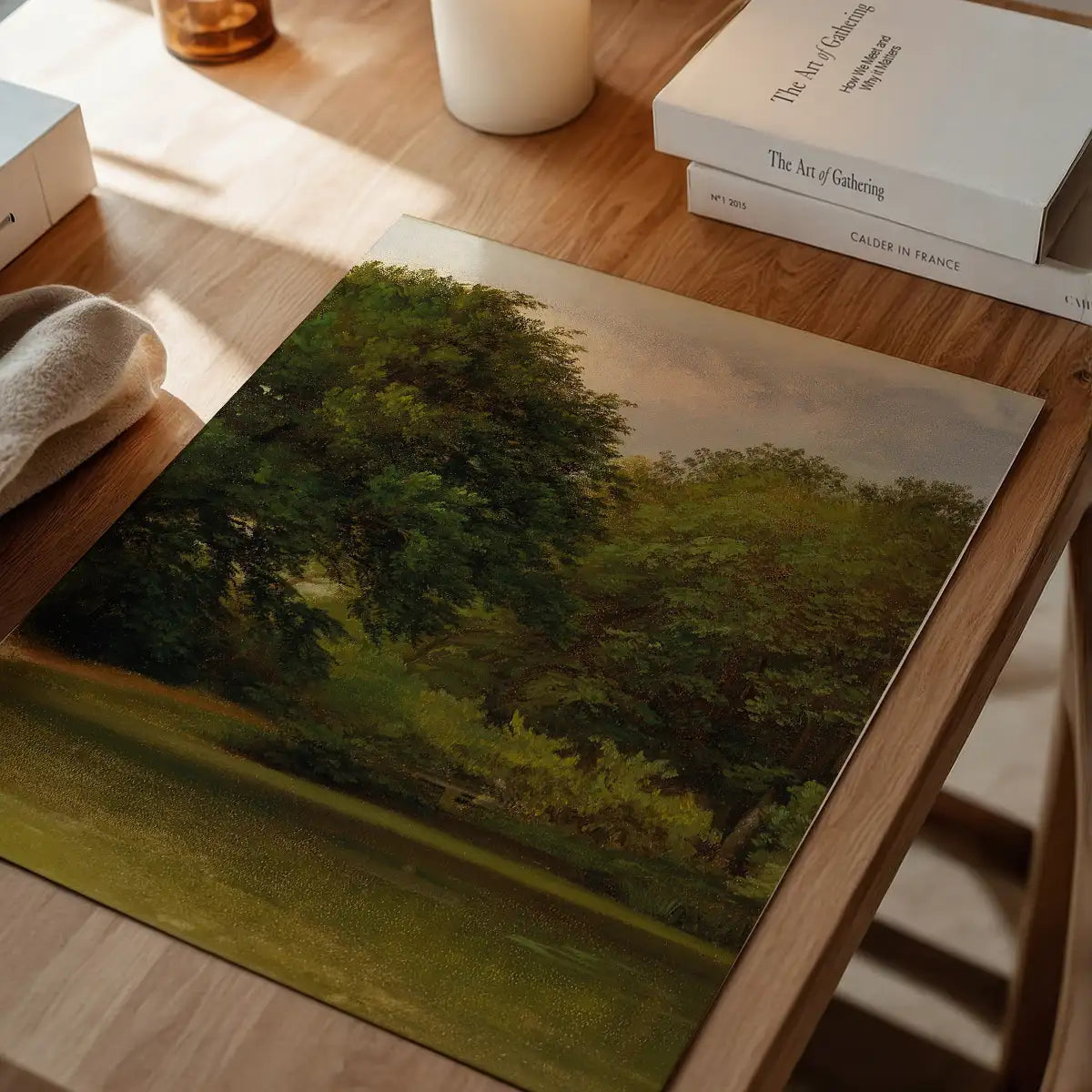 Trees in the park by Friedrich Loos Poster Print