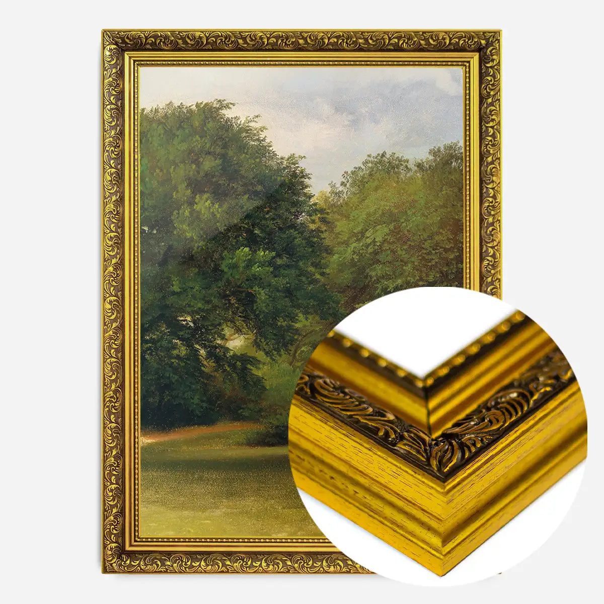 Trees in the park by Friedrich Loos Poster Print